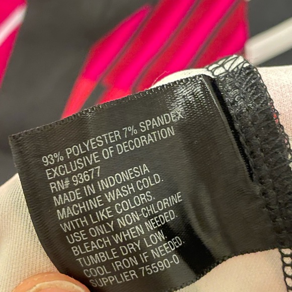 Worthington Womens Top XL Pink Black Striped Zipper In Back - Picture 6 of 6